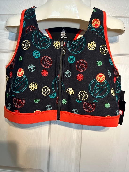 torrid Other - Torrid Marvel Avengers Zip-Front Sports Bra New with Tags, Size 3, New with Tags